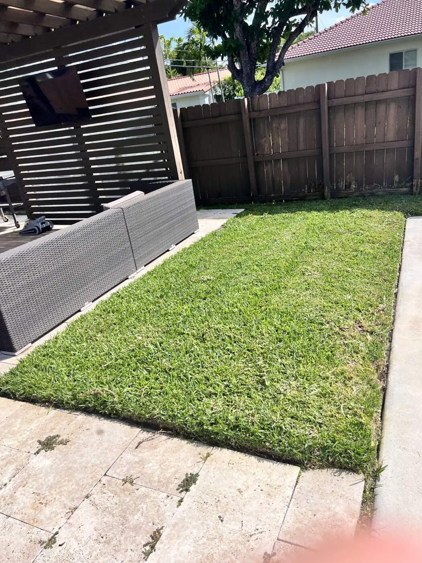 Lawn restoration with new sod installation in Cutler Bay, FL